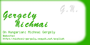 gergely michnai business card